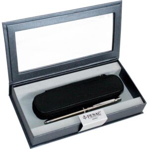 Set poklon olovka multifunkcijska 3F Slim + etui kožni Penac srebrna, 000026562