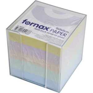 Blok kocka pvc 9,2x9,2cm s papirom u boji pastelnoj Fornax, 000011737