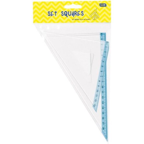 Trokut pvc 25cm (45°+60°) pk2 veliki Educa blister, 000009819