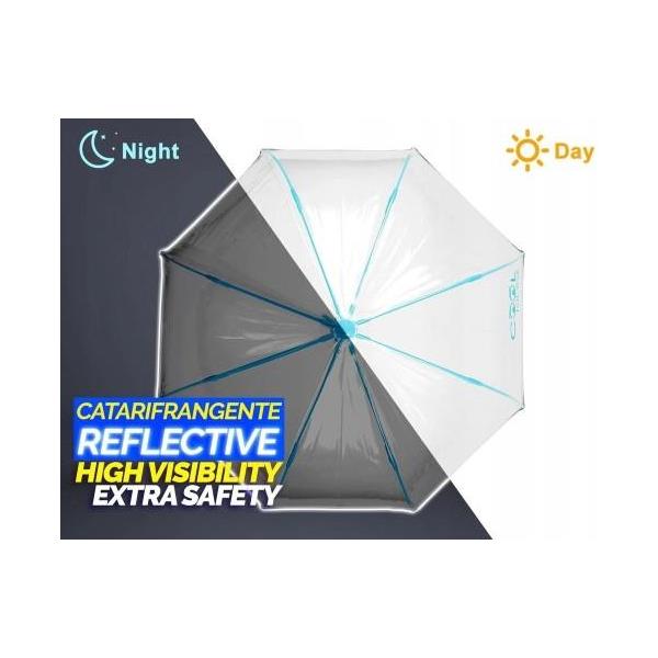 Dječji kišobran Perletti Cool Kids Reflective Blue 76 cm 25421