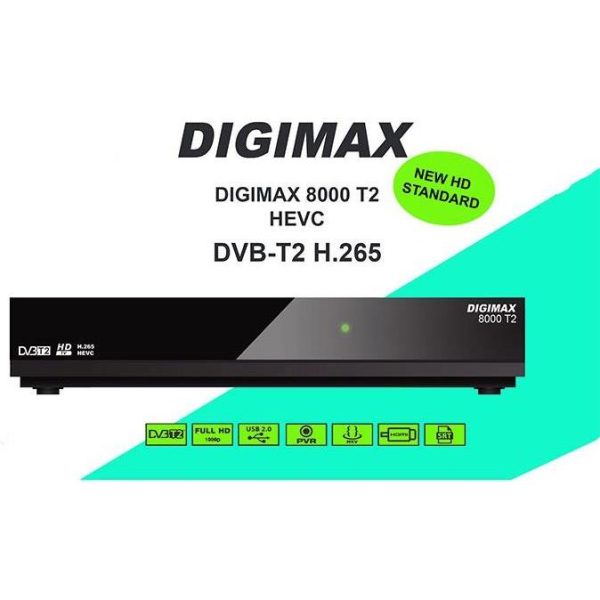 Digimax DVB-T2 prijemnik 8000 HEVC.265