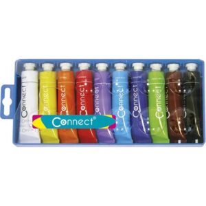 Boja tempera 18ml.aluminijska tuba 10boja/pvc Connect blister, 000007847