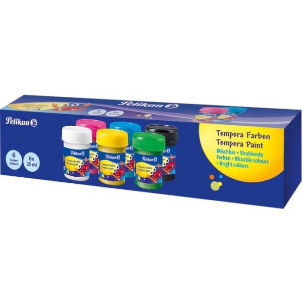 Boja tempera 25ml 6boja/čaša Pelikan 804882