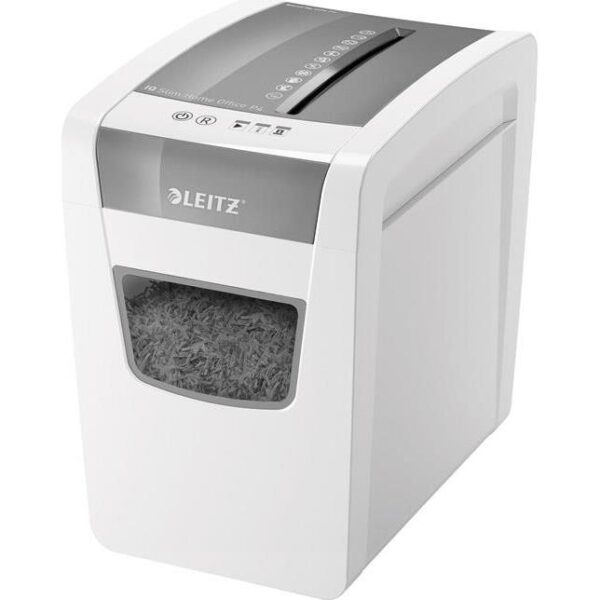 Uništavač dokumentacije 10 listova CrossCut IQ Slim Leitz 80010000 bijelo/sivi, 000043897