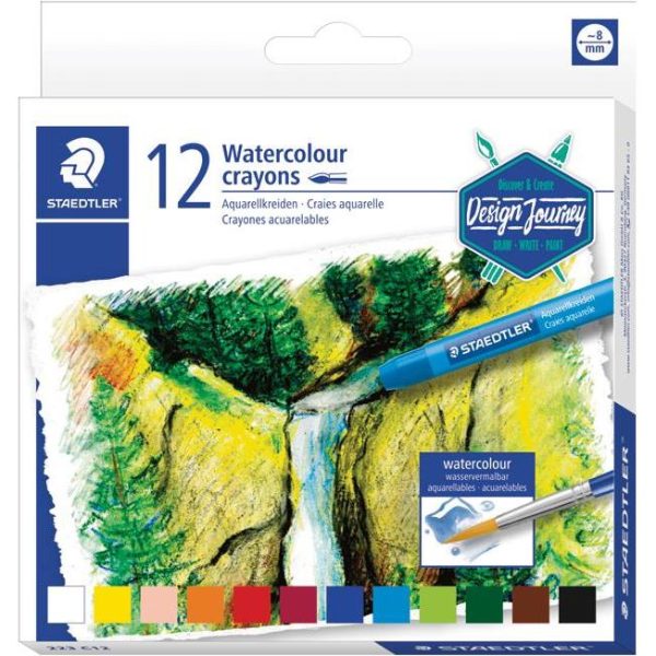 Boje voštane akvarel 12boja Design Journey Staedtler 223 C12 blister
