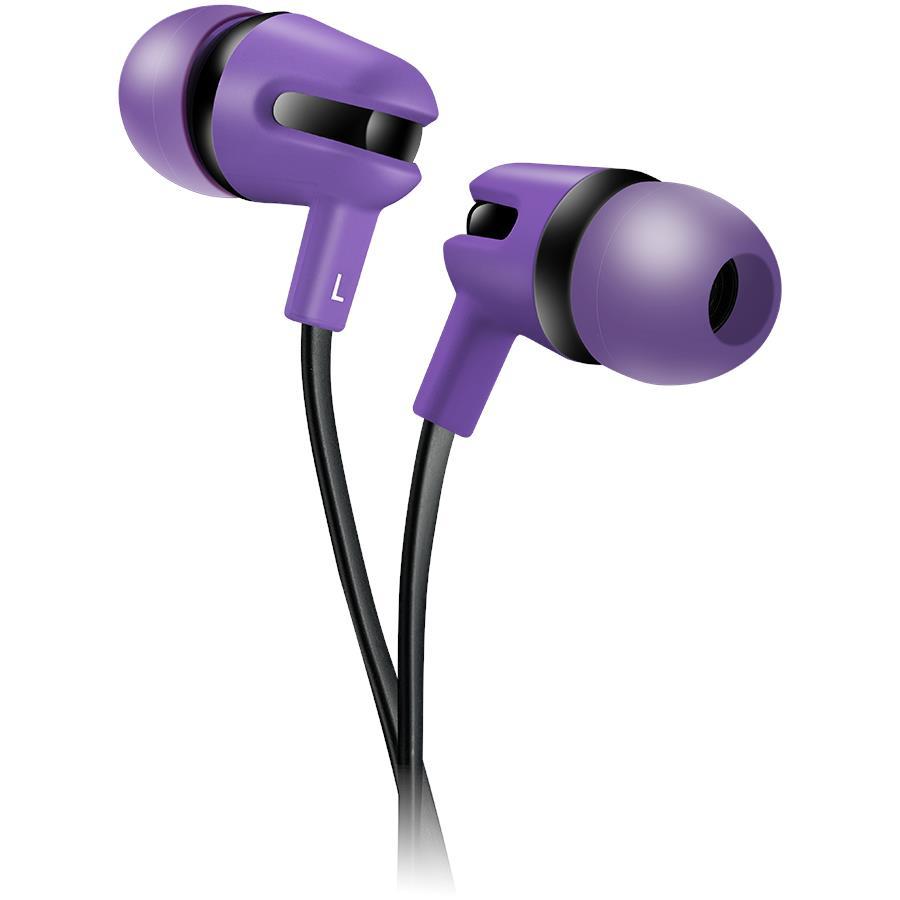 CANYON SEP-4 Stereo earphone with microphone, 1.2m flat cable, Purple, 22*12*12mm, 0.013kg, CNS-CEP4P