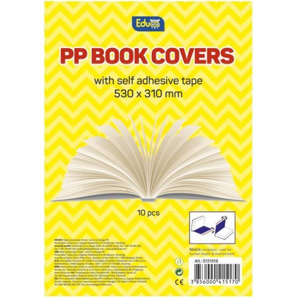 Omotnica samoljepljiva s trakom 53x31cm pk10 Educa prozirna, 000000366