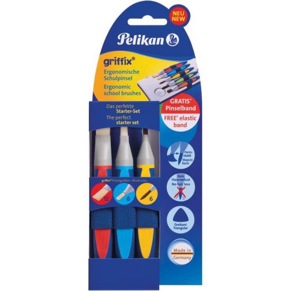 Set kistova od sintetičkih vlakana ergonomski pk3 Griffix Pelikan 700726 blister