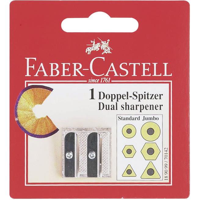 Šiljilo metalno 2rupe Faber Castell 189099 blister!!