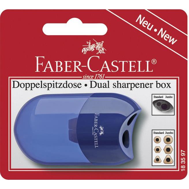 Šiljilo pvc s pvc kutijom 2rupe Faber Castell 183597 sortirano blister