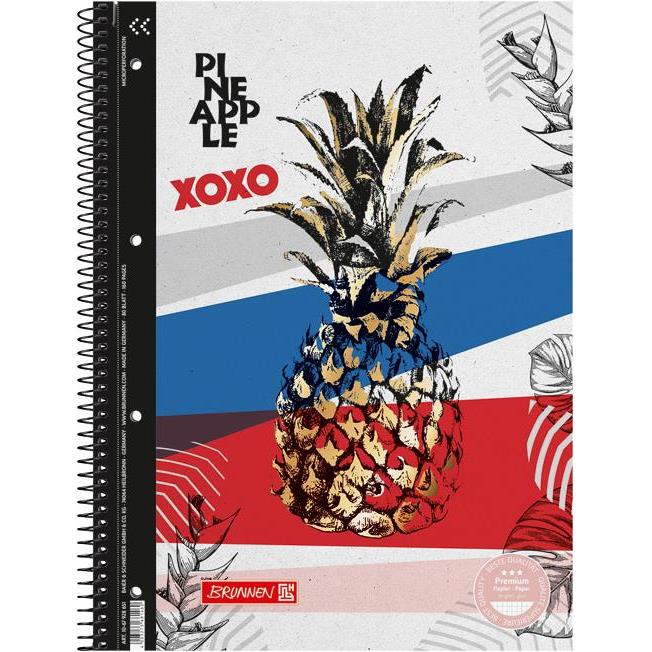 Blok kolegij A4 karo 80L perforacija+4rupe Reverse 19 Pineapple Brunnen 10-67928 651!!
