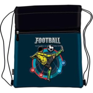 Vrećica za tjelesni Football Player Connect crno-plava petrolej