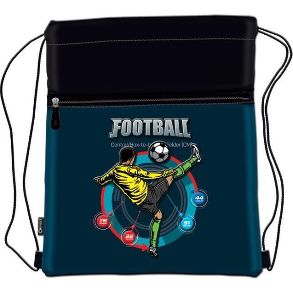 Vrećica za tjelesni Football Player Connect crno-plava petrolej