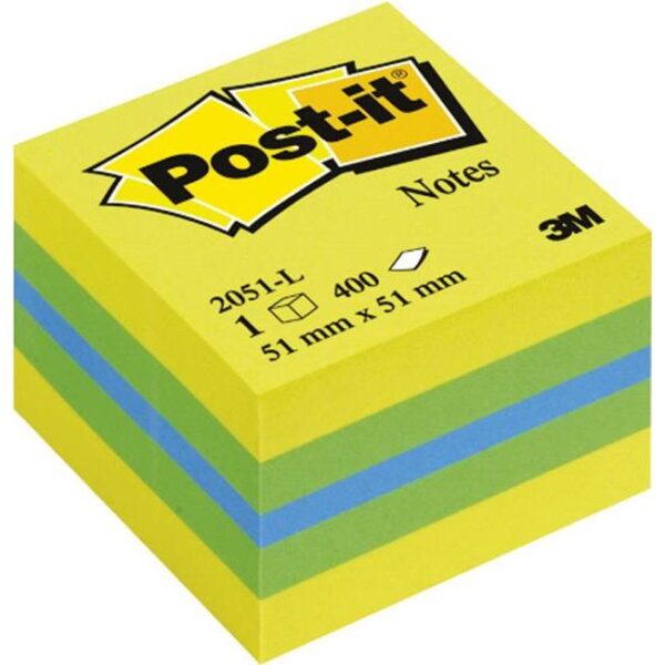 Blok samoljepljiv kocka 51x51mm 400L Post-it 3M.2051L, 000014263