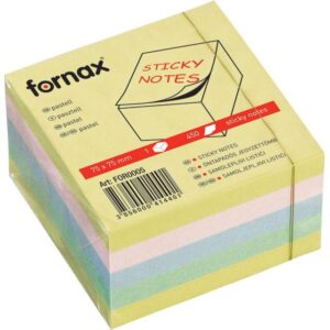 Blok samoljepljiv kocka 75x75mm 450L Fornax 5boja, 000024758