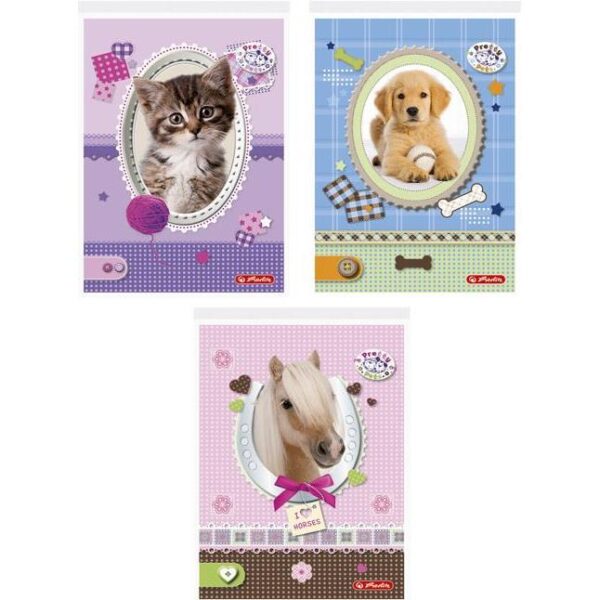 Blok za bilješke A6 karo 46L Pretty pets Herlitz 10089035