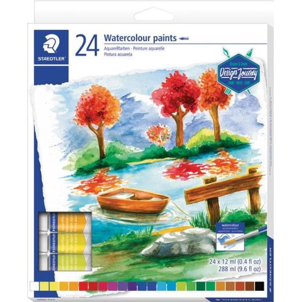 Boja vodena u aluminijskoj tubi 12ml 24boje Design Journey Staedtler 8880 C24