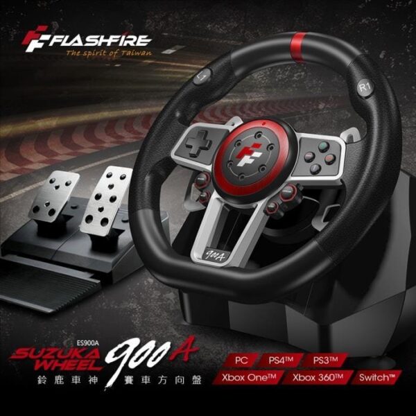 Volan SUZUKA FLASHFIRE 900A za PS4, PS3, XBOX ONE 360, SWITCH (2 PEDALE), ES900A - Slika 3