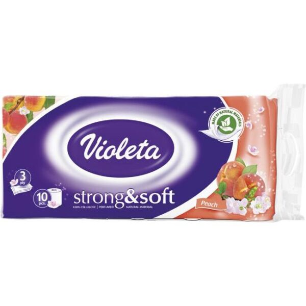 Papir toalet-rola troslojni Violeta pk8+2 miris breskva, 000005711