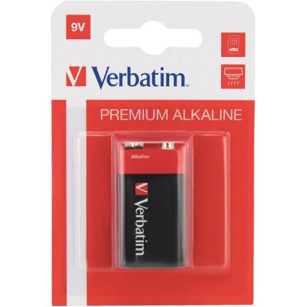 BATERIJE VERBATIM #49924 ALKALNE D 9V 1K, 49924