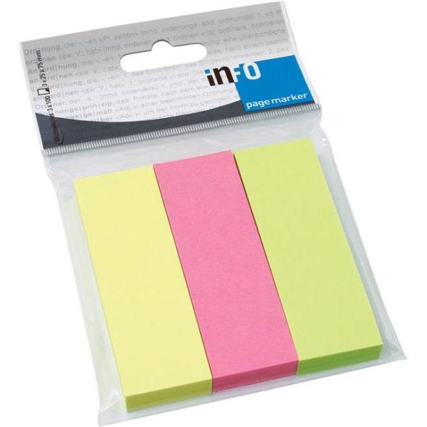 Zastavica 25x75mm 3bojex100L papir Global Notes 5671-39-pk3 sortirano blister, 000041670