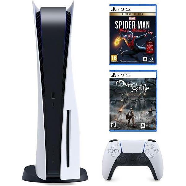 PlayStation 5 + Demon's Souls PS5 + Marvel's Spider-Man: Miles Morales PS5