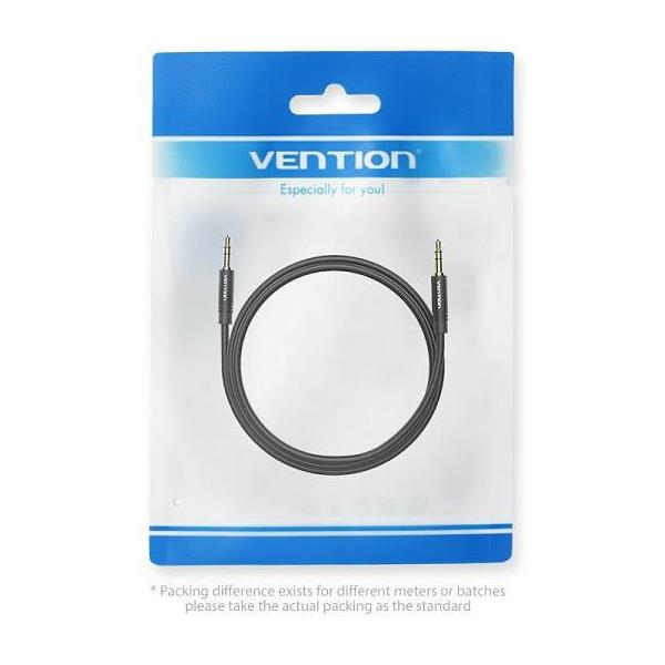 AUDIO KABEL 3.5 mm MUŠKI NA 3.5 mm MUŠKI VENTION BAKBF 1 m CRNI - Slika 2