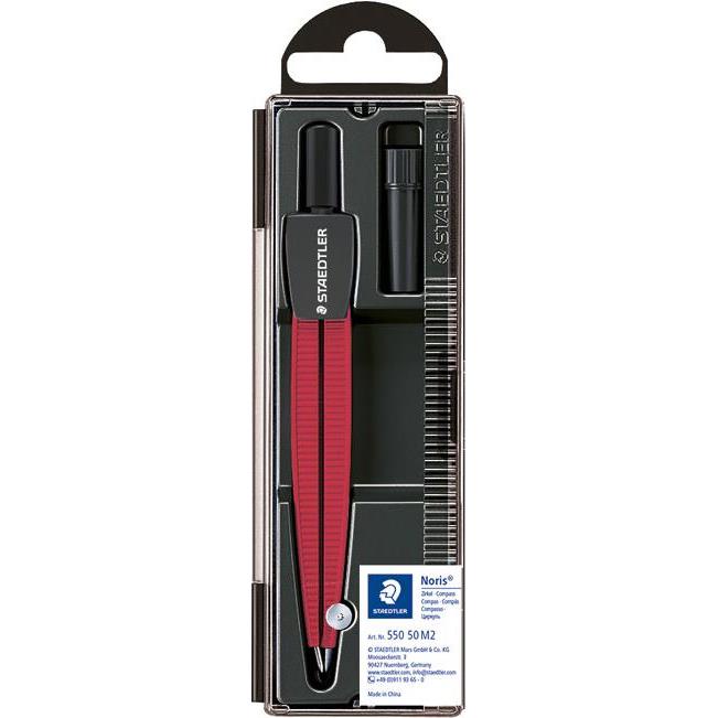 Šestar školski Staedtler 550 50 M2 metalik crvena blister, 000040636
