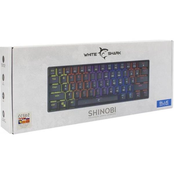 WHITE SHARK gaming mehanička tipkovnica GK-2022 SHINOBI Crna - Mehanicka / HR - PLAVI SW. - Slika 3