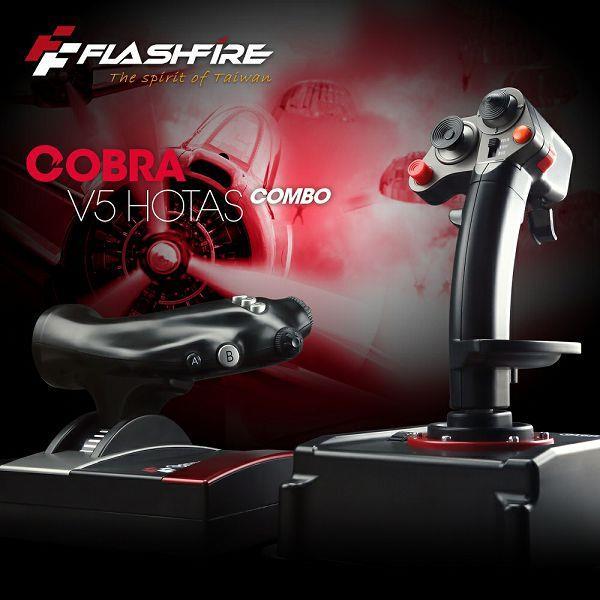 JOYSTICK FLASHFIRE COBRA V5 HOTAS COMBO ZA PC PLAY SIMULATION