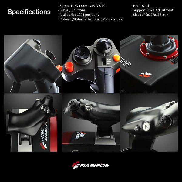 JOYSTICK FLASHFIRE COBRA V5 HOTAS COMBO ZA PC PLAY SIMULATION - Slika 2