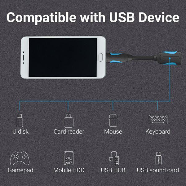 ADAPTER USB 3.0 NA TIP C OTG VENTION 0.1 m VAS-A51-B010 CRNI - Slika 2