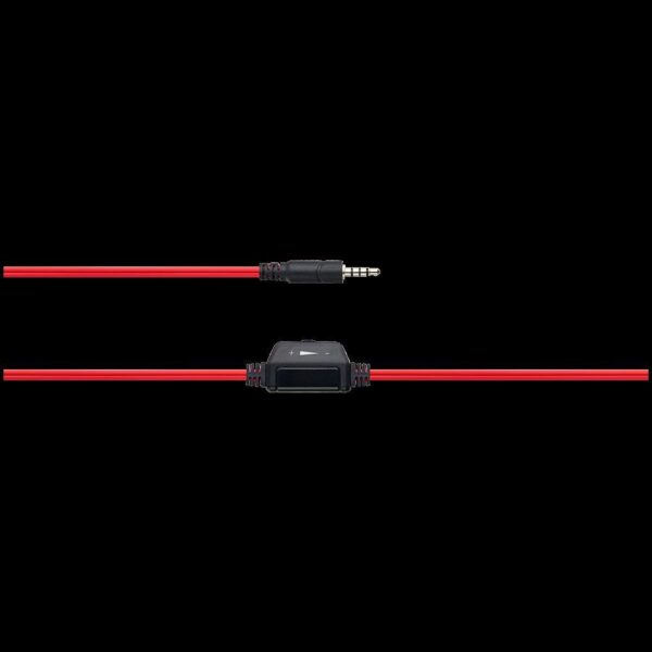 CANYON HSC-1 basic PC headset with microphone, combined 3.5mm plug, leather pads, Flat cable length 2.0m, 160*60*160mm, 0.13kg, Black-red, CNS-CHSC1BR - Slika 2