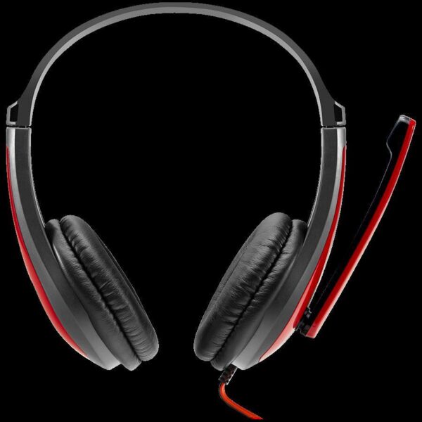 CANYON HSC-1 basic PC headset with microphone, combined 3.5mm plug, leather pads, Flat cable length 2.0m, 160*60*160mm, 0.13kg, Black-red, CNS-CHSC1BR - Slika 5