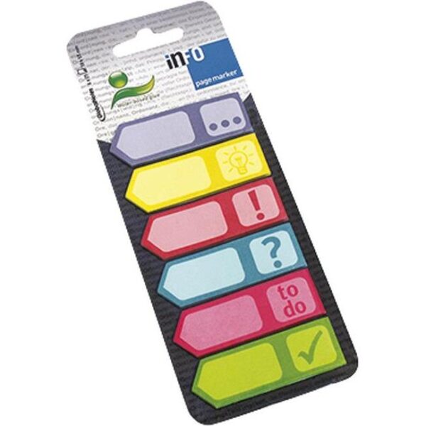 Zastavica 18x55mm 6bojax25L strelice sa znakovima papir Global Notes 5672-90 sortirano blister, 000006166