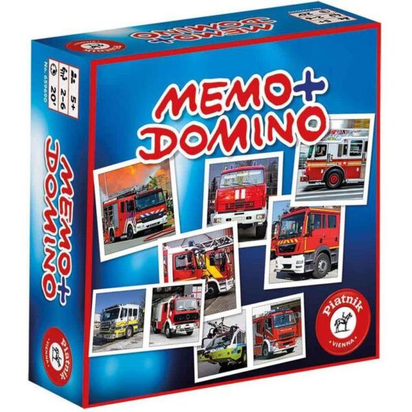 Društvena igra Piatnik Memo domino vatrogasci, 659690