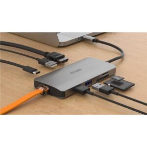 D-Link DUB-M810 8-in-1 USB-C Hub sa HDMI/Ethernet/Card Reader/Power Delivery, DUB-M810