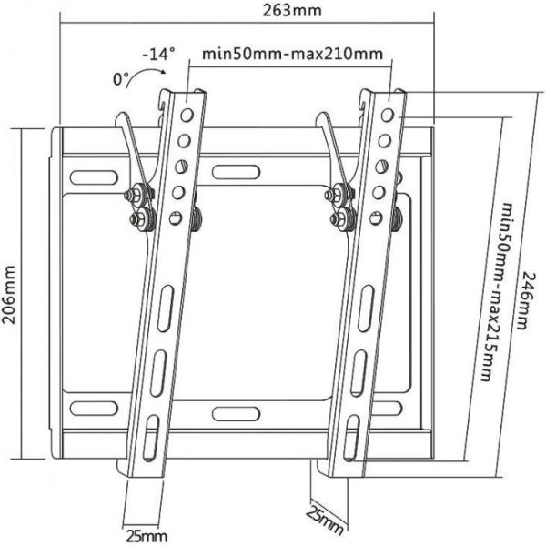 SBOX zidni stalak za TV PLB-3422T - Slika 3