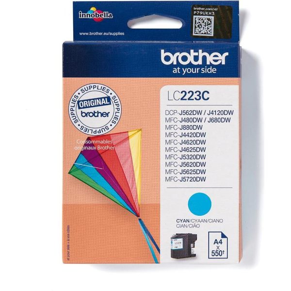 BROTHER LC223C ink cyan 550pages Black