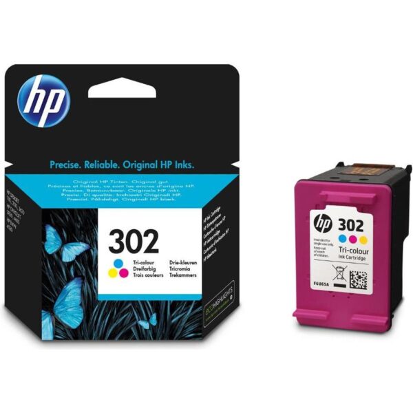 Tinta HP No. 302, tri color, F6U65AE