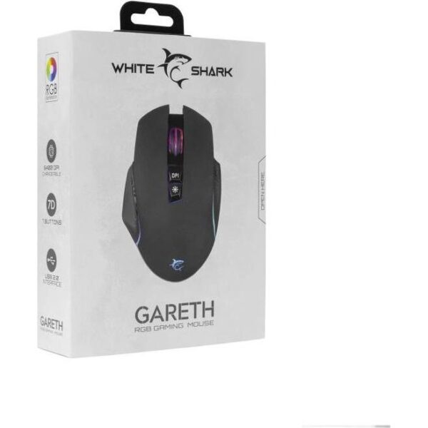 WHITE SHARK RGB gaming miš GM-5009 GARETH crni 6400dpi, GARETH-B - Slika 5