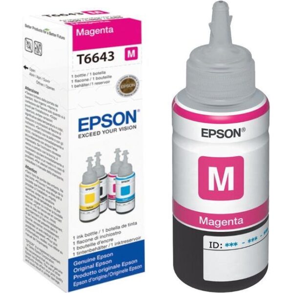 Tinta Epson T6643 magenta L100/110/200/210/300/355/550 70ml, C13T66434A