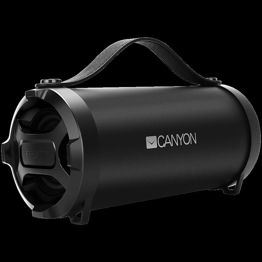 Canyon CNE-CBTSP6 Bluetooth Speaker, BT V4.2, Jieli AC6905A, TF card support, 3.5mm AUX, micro-USB port, 1500mAh polymer battery, Black, cable length 0.6m