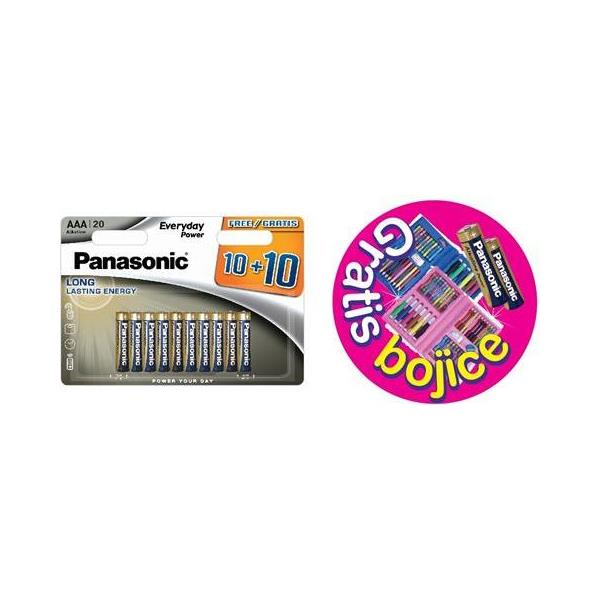 PANASONIC baterije LR03EPS/20BW 10+10F + set za bojanje plavi