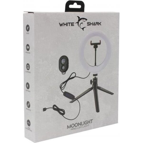 White Shark RING LED SVJETLO RL-08 MOONLIGHT 20 cm, MOONLIGHT - Slika 7
