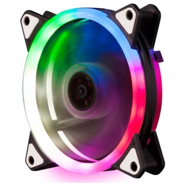 Ventilator NaviaTec PC Case Dual Ring RGB 12V 6pin power connector, 120mm, NVT-RGB FAN+