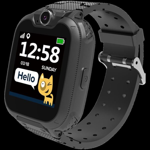 Kids smartwatch, 1.54 inch colorful screen, Camera 0.3MP, Mirco SIM card, 32+32MB, 7 games inside, 380mAh battery, iOS and android, Black, CNE-KW31BB - Slika 5
