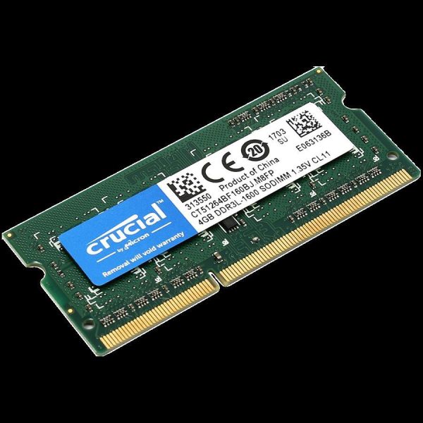 Memorija za prijenosno računalo Crucial 4 GB SO-DIMM DDR3 1600 MHz, CT51264BF160B