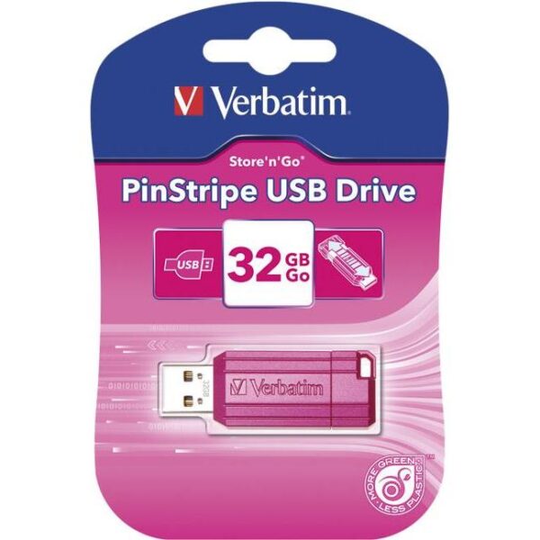 USB stick Verbatim 2.0 #49056 32GB pinstripe hot pink