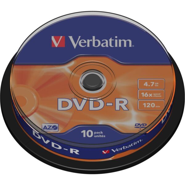 DVD-R Verbatim Matt Silver, Kapacitet 4.7GB, 10 komada, Brzina 16×, 43523